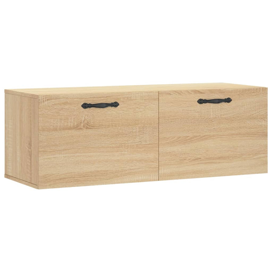 Wandkast 100X36,5X35 Cm Bewerkt Hout Kleurig 100 x 36.5 x 35 cm Sonoma eiken