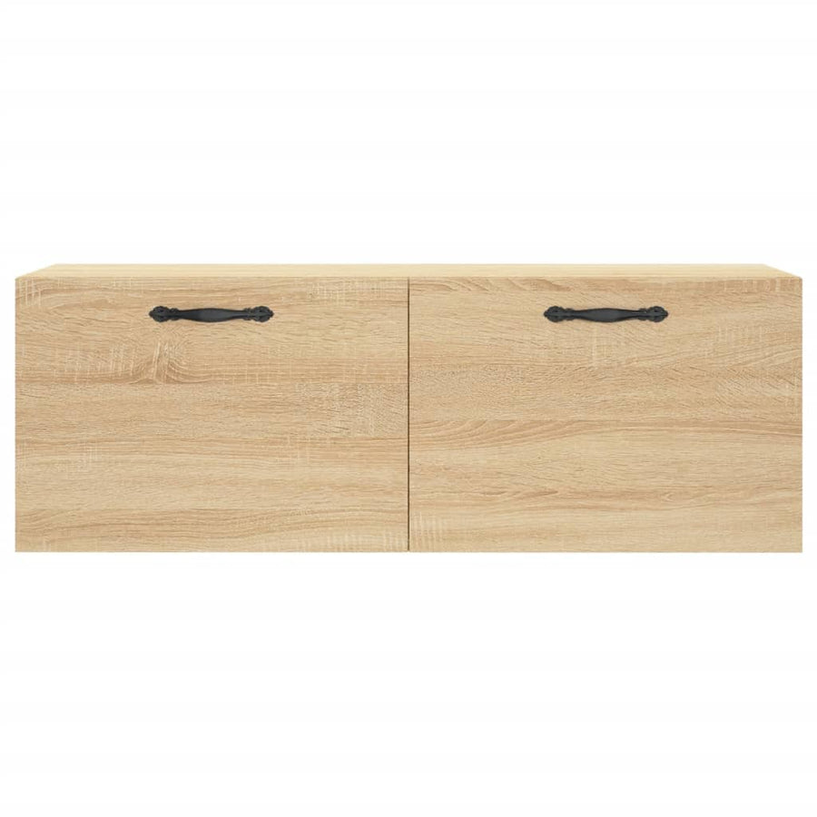 Wandkast 100X36,5X35 Cm Bewerkt Hout Kleurig 100 x 36.5 x 35 cm Sonoma eiken