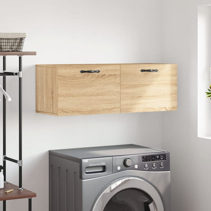 Wandkast 100X36,5X35 Cm Bewerkt Hout Kleurig 100 x 36.5 x 35 cm Sonoma eiken