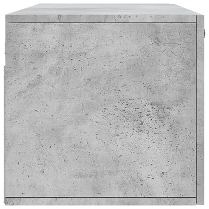 Wandkast 100X36,5X35 Cm Bewerkt Hout Betongrijs