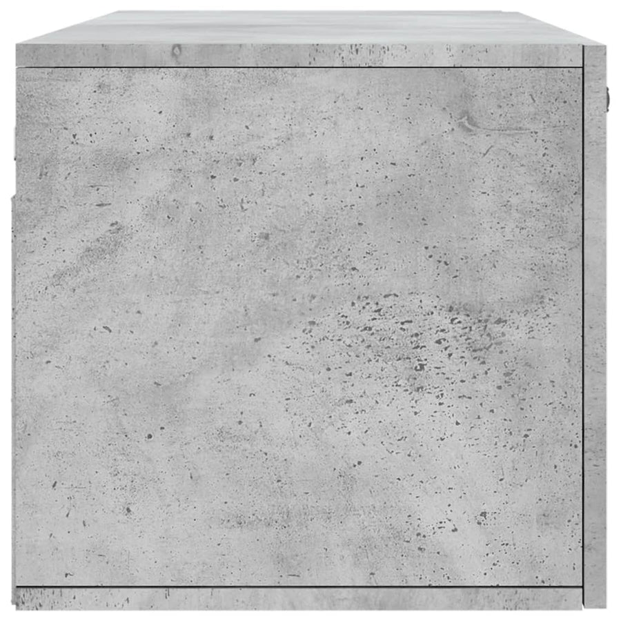Wandkast 100X36,5X35 Cm Bewerkt Hout Betongrijs