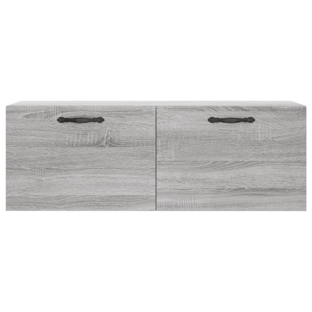 Wandkast 100X36,5X35 Cm Bewerkt Hout Eikenkleurig 100 x 36.5 x 35 cm Grijs sonoma