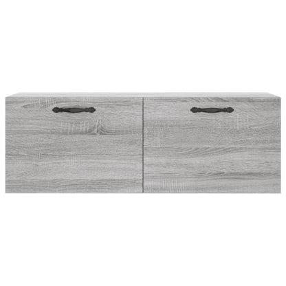 Wandkast 100X36,5X35 Cm Bewerkt Hout Eikenkleurig 100 x 36.5 x 35 cm Grijs sonoma