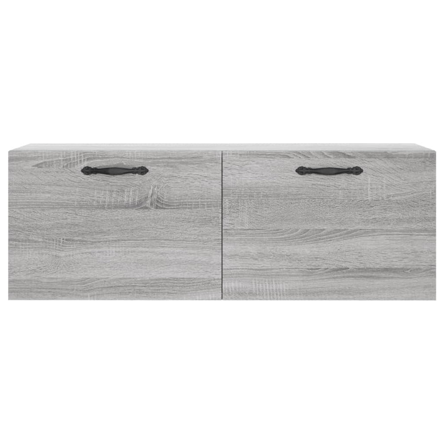 Wandkast 100X36,5X35 Cm Bewerkt Hout Eikenkleurig 100 x 36.5 x 35 cm Grijs sonoma