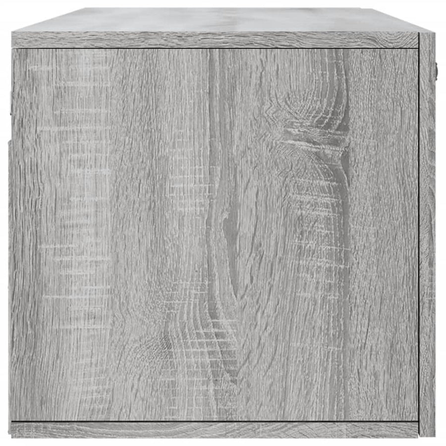 Wandkast 100X36,5X35 Cm Bewerkt Hout Eikenkleurig 100 x 36.5 x 35 cm Grijs sonoma