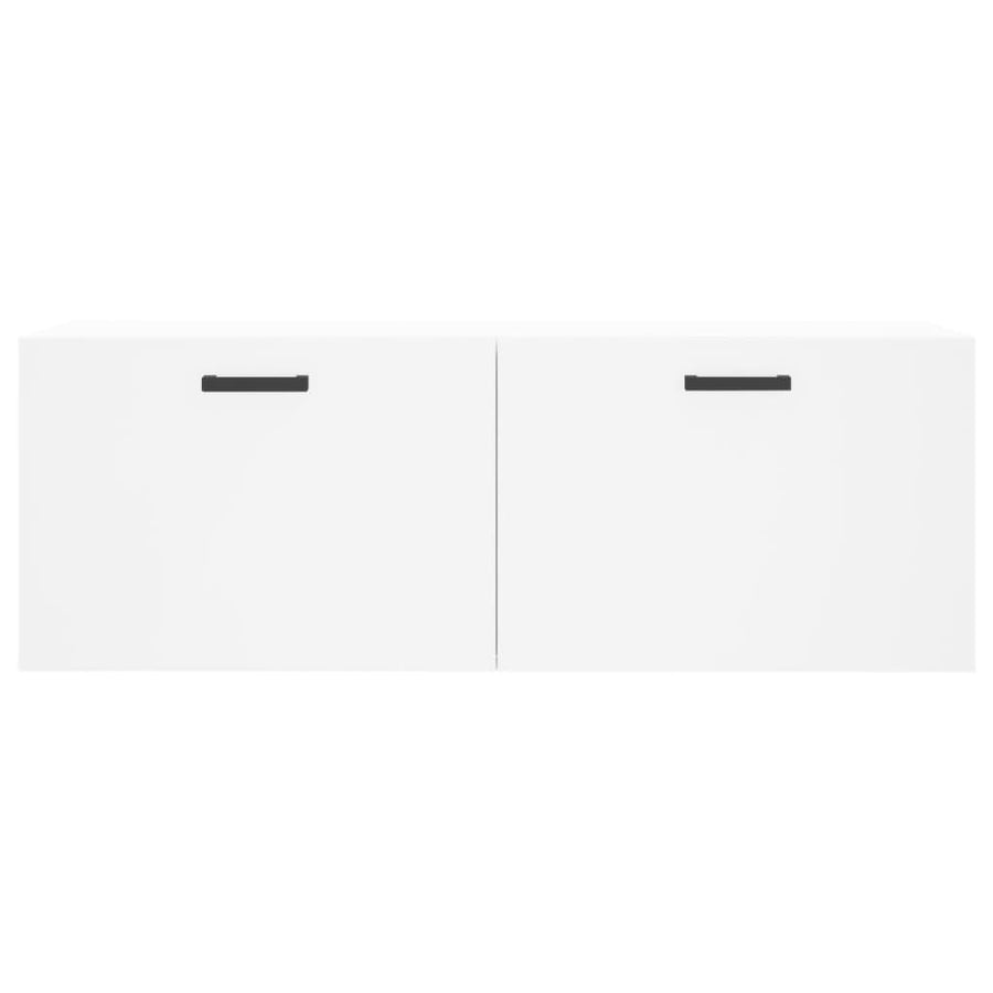 Wandkast 100x36,5x35 cm bewerkt hout wit