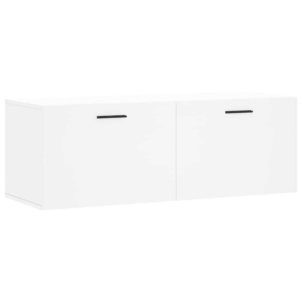 Wandkast 100X36,5X35 Cm Bewerkt Hout 100 x 36.5 x 35 cm Wit