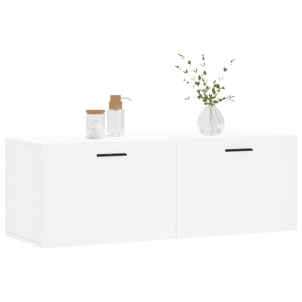 Wandkast 100X36,5X35 Cm Bewerkt Hout 100 x 36.5 x 35 cm Wit