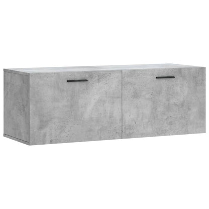 Wandkast 100X36,5X35 Cm Bewerkt Hout Betongrijs