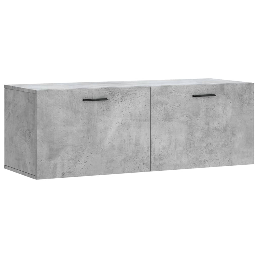 Wandkast 100X36,5X35 Cm Bewerkt Hout Betongrijs