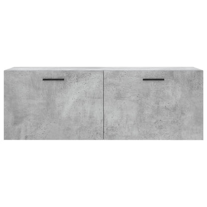 Wandkast 100X36,5X35 Cm Bewerkt Hout Betongrijs