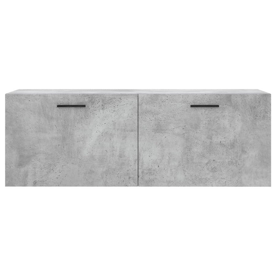 Wandkast 100X36,5X35 Cm Bewerkt Hout Betongrijs