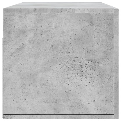 Wandkast 100X36,5X35 Cm Bewerkt Hout Betongrijs