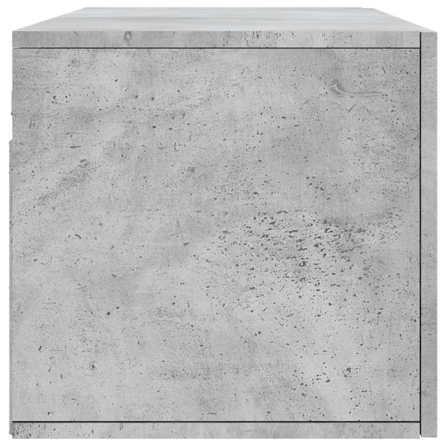 Wandkast 100X36,5X35 Cm Bewerkt Hout Betongrijs
