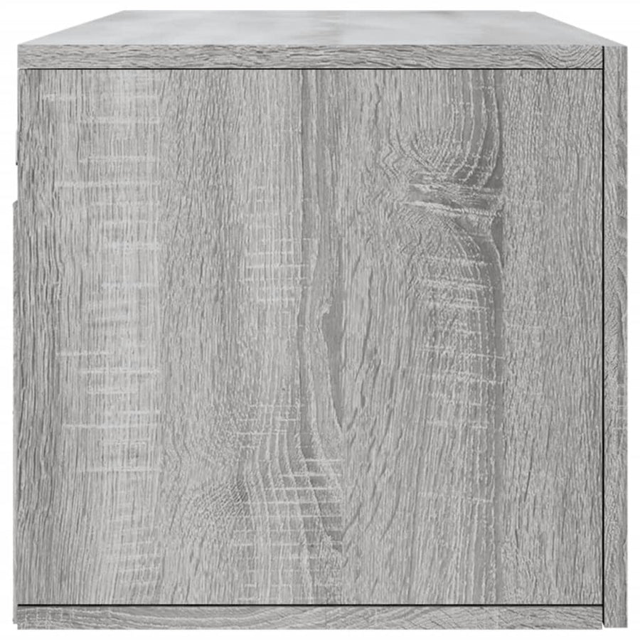 Wandkast 100x36,5x35 cm bewerkt hout grijs sonoma eikenkleurig