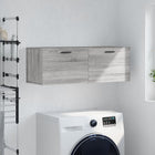 Wandkast 100x36,5x35 cm bewerkt hout grijs