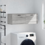 Wandkast 100x36,5x35 cm bewerkt hout grijs