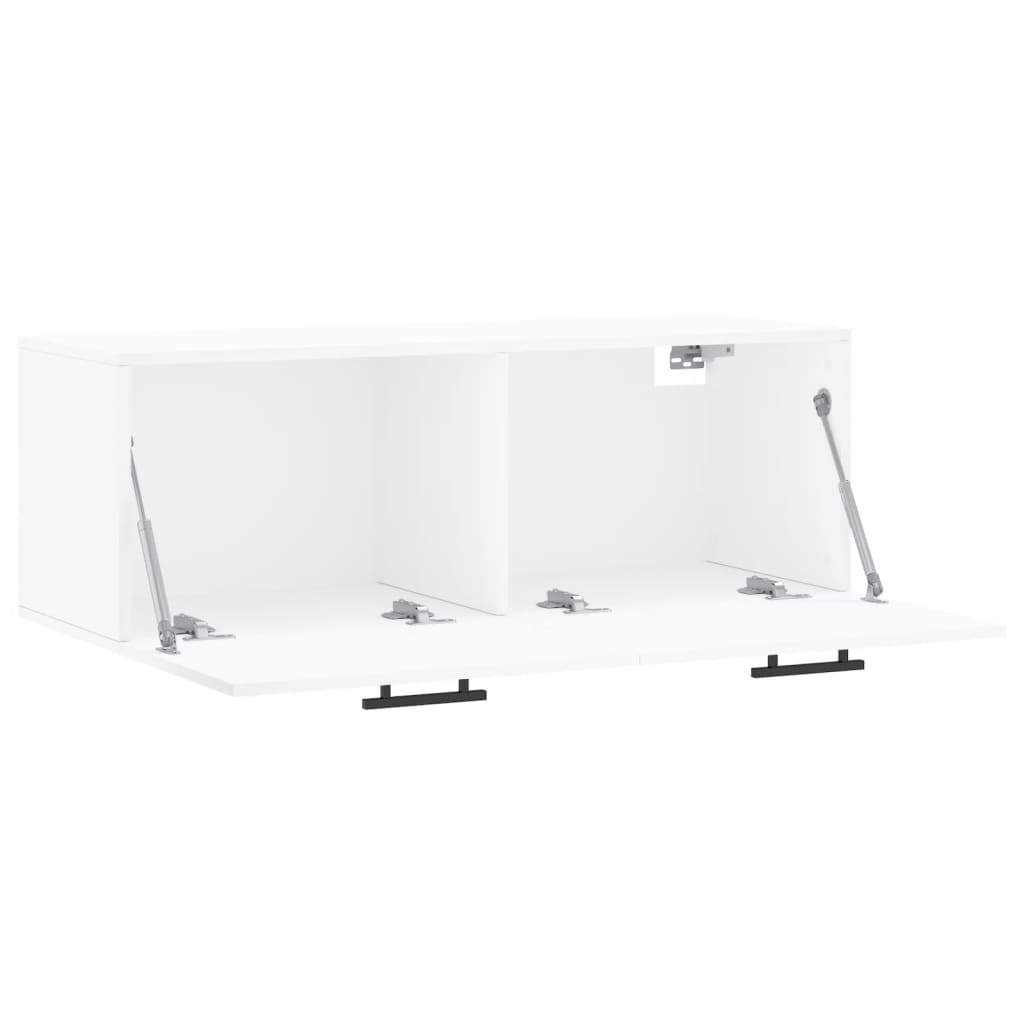 Wandkast 100X36,5X35 Cm Bewerkt Hout 100 x 36.5 x 35 cm Wit