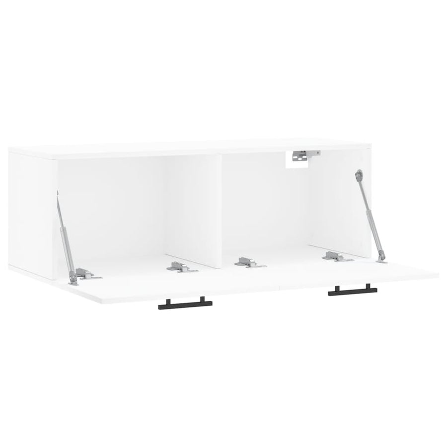 Wandkast 100X36,5X35 Cm Bewerkt Hout 100 x 36.5 x 35 cm Wit