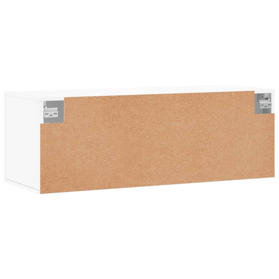 Wandkast 100X36,5X35 Cm Bewerkt Hout 100 x 36.5 x 35 cm Wit