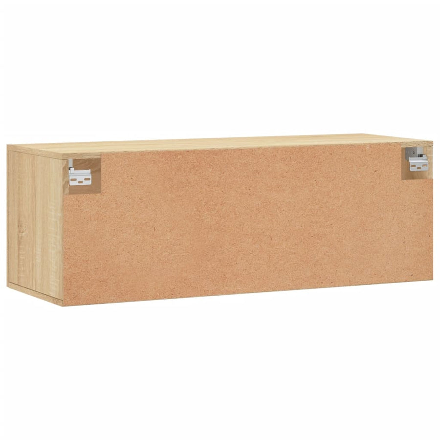 Wandkast 100X36,5X35 Cm Bewerkt Hout Kleurig 100 x 36.5 x 35 cm Sonoma eiken