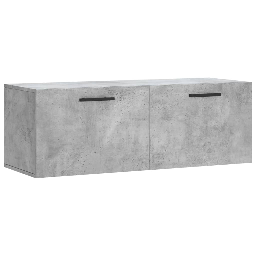 Wandkast 100X36,5X35 Cm Bewerkt Hout Betongrijs
