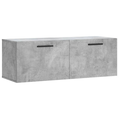 Wandkast 100X36,5X35 Cm Bewerkt Hout Betongrijs