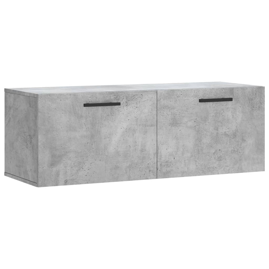 Wandkast 100X36,5X35 Cm Bewerkt Hout Betongrijs