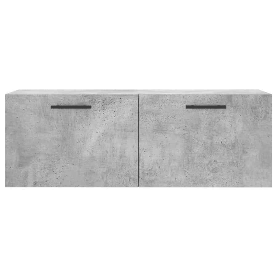 Wandkast 100X36,5X35 Cm Bewerkt Hout Betongrijs