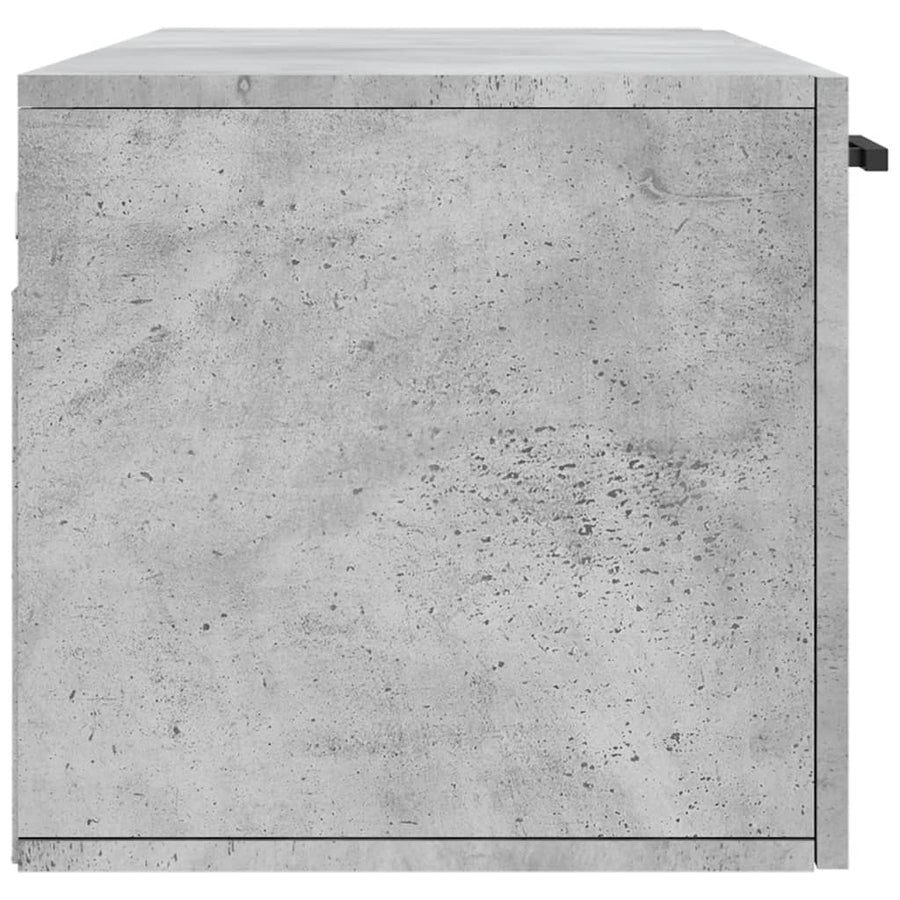 Wandkast 100X36,5X35 Cm Bewerkt Hout Betongrijs