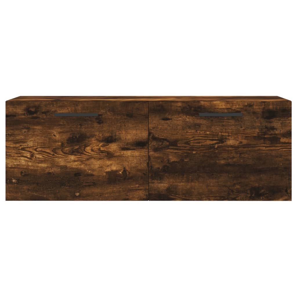 Wandkast 100X36,5X35 Cm Bewerkt Hout Kleurig 100 x 36.5 x 35 cm Gerookt eiken