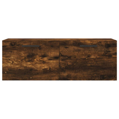 Wandkast 100X36,5X35 Cm Bewerkt Hout Kleurig 100 x 36.5 x 35 cm Gerookt eiken