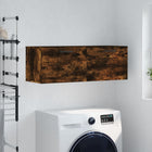 Wandkast 100x36,5x35 cm bewerkt hout gerookt eiken