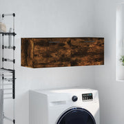 Wandkast 100x36,5x35 cm bewerkt hout gerookt eiken