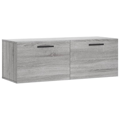 Wandkast 100X36,5X35 Cm Bewerkt Hout Grijs Sonoma Eikenkleurig