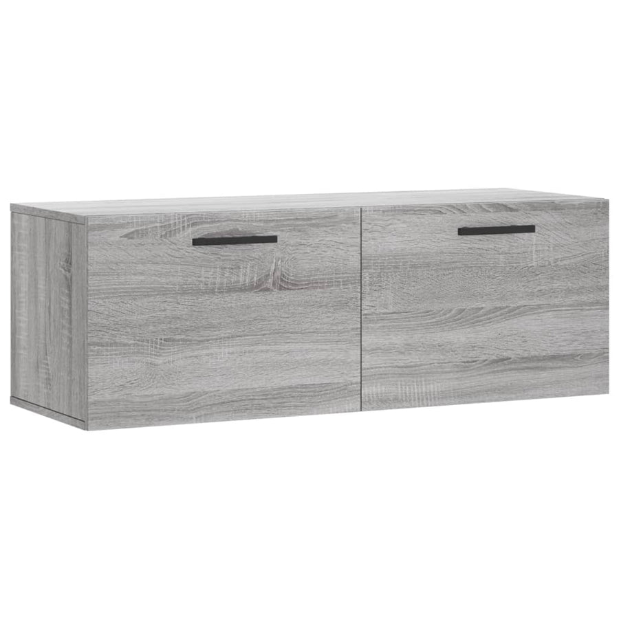 Wandkast 100X36,5X35 Cm Bewerkt Hout Grijs Sonoma Eikenkleurig