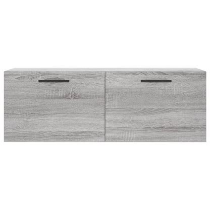 Wandkast 100X36,5X35 Cm Bewerkt Hout Grijs Sonoma Eikenkleurig
