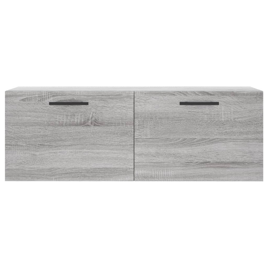 Wandkast 100X36,5X35 Cm Bewerkt Hout Grijs Sonoma Eikenkleurig