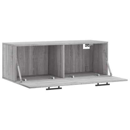Wandkast 100X36,5X35 Cm Bewerkt Hout Grijs Sonoma Eikenkleurig