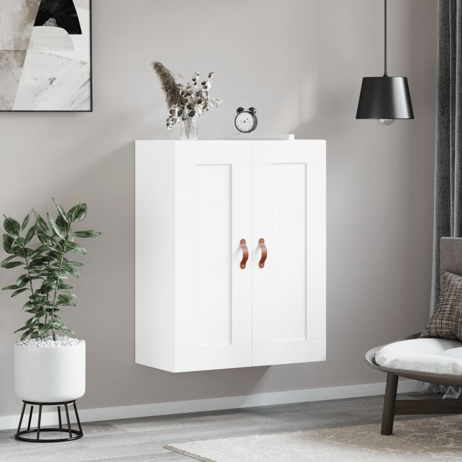 Wandkast 69,5X34X90 Cm Bewerkt Hout Wit