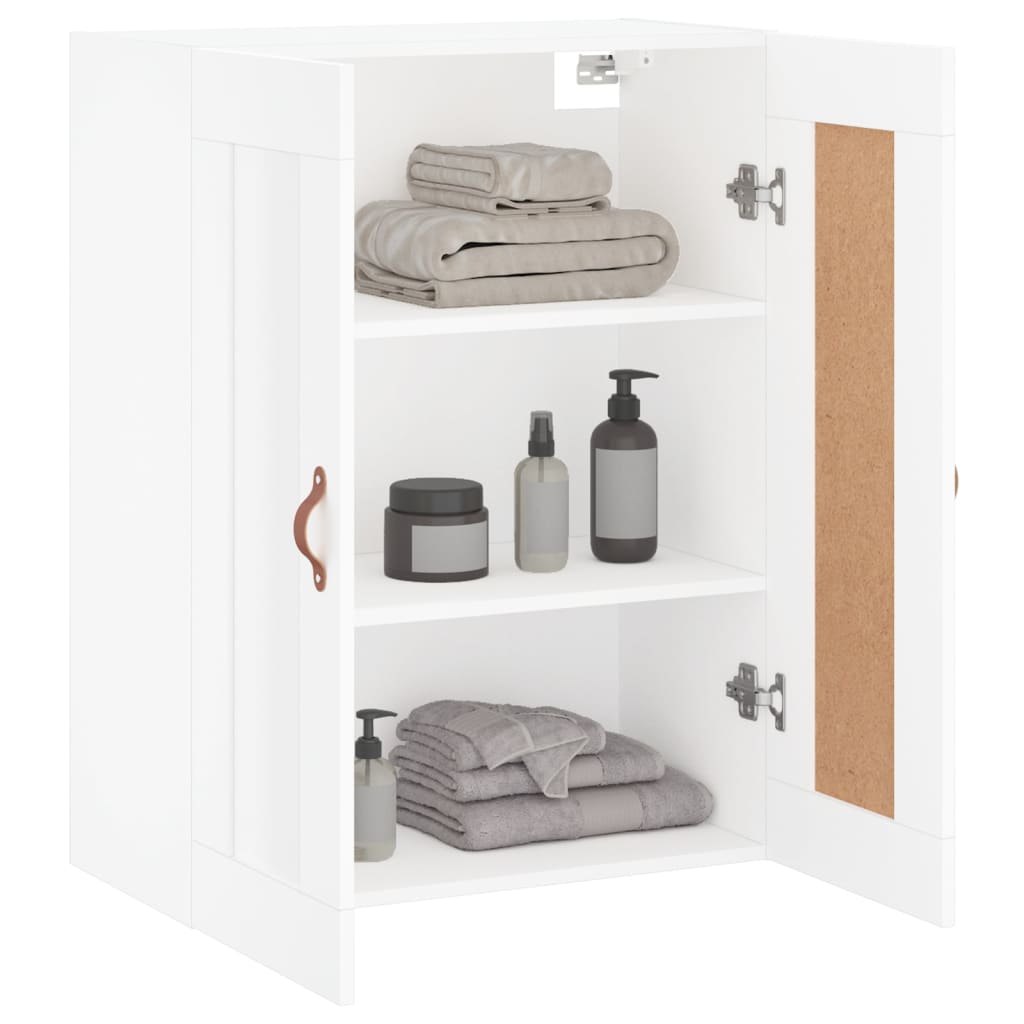 Wandkast 69,5X34X90 Cm Bewerkt Hout Wit