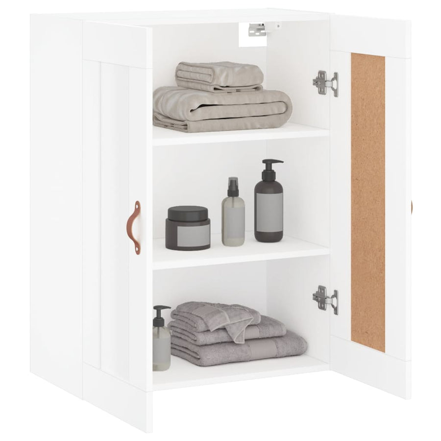 Wandkast 69,5X34X90 Cm Bewerkt Hout Wit