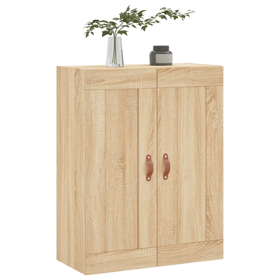 Wandkast 69,5X34X90 Cm Bewerkt Hout Kleurig Sonoma eiken