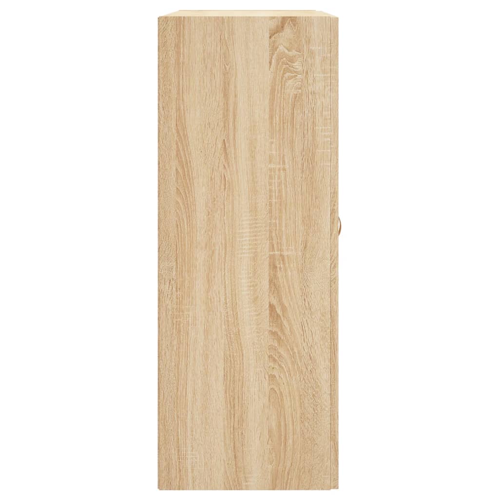 Wandkast 69,5X34X90 Cm Bewerkt Hout Kleurig Sonoma eiken