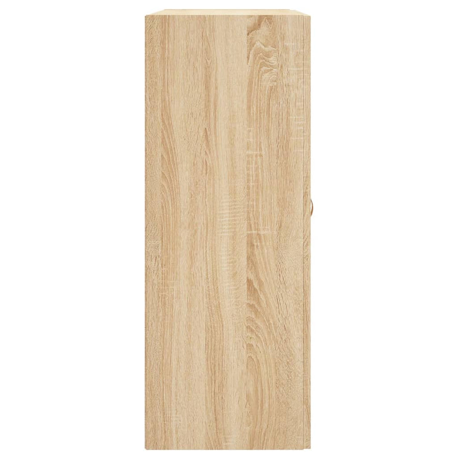 Wandkast 69,5X34X90 Cm Bewerkt Hout Kleurig Sonoma eiken