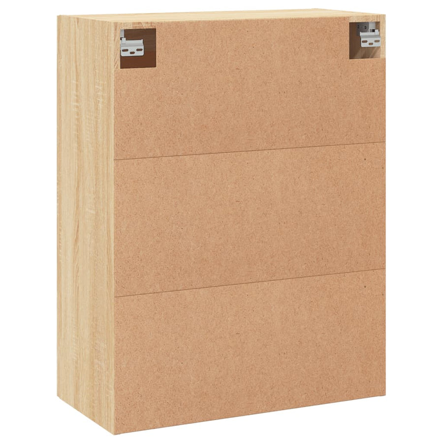 Wandkast 69,5X34X90 Cm Bewerkt Hout Kleurig Sonoma eiken