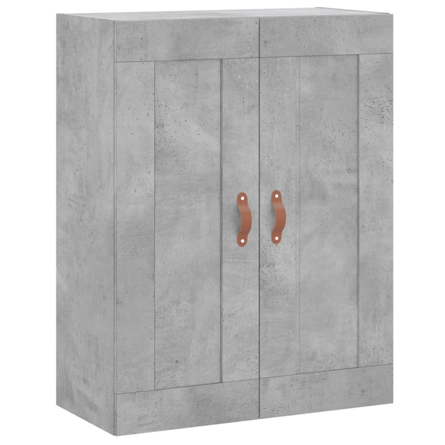 Wandkast 69,5X34X90 Cm Bewerkt Hout Betongrijs
