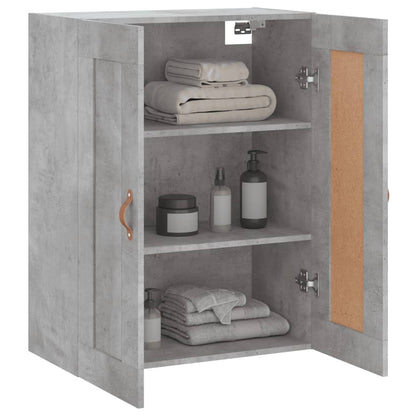 Wandkast 69,5X34X90 Cm Bewerkt Hout Betongrijs