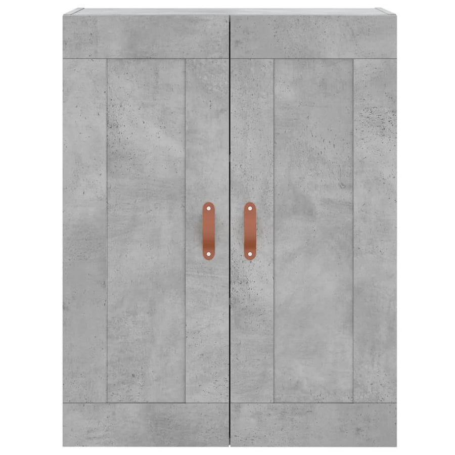 Wandkast 69,5X34X90 Cm Bewerkt Hout Betongrijs