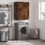 Wandkast 69,5x34x90 cm bewerkt hout gerookt eiken